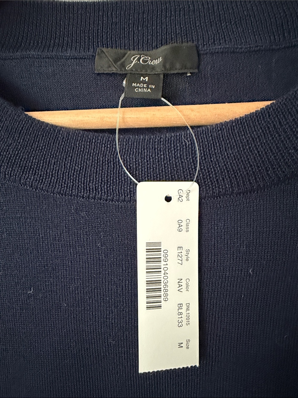 NWT J.Crew 100% Merino Wool Navy Blue Sweater Women’s Medium - Picture 3 of 8